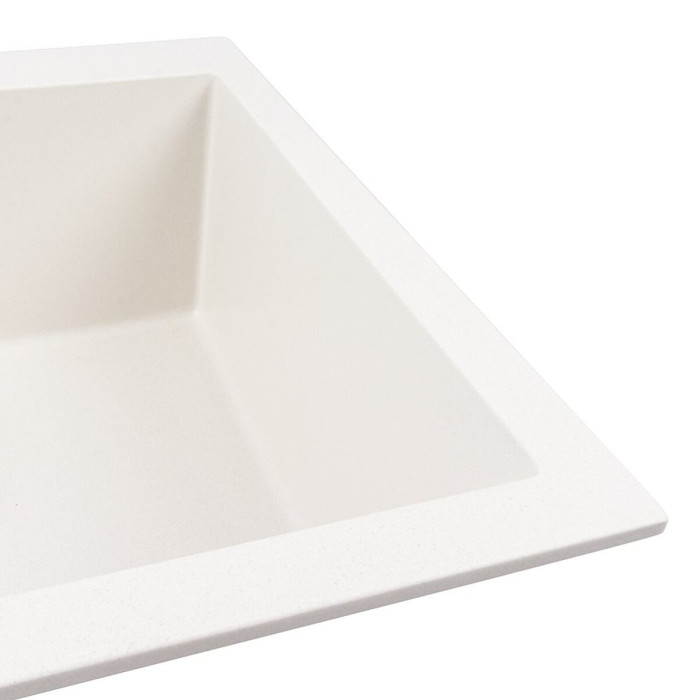 Valeso Davina 5750 Білосніжний — гранітна кухонна мийка 57 см з однією чашею глибиною 20 см