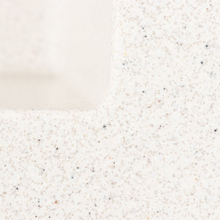 Valeso Davina 5750 білий в точку — гранітна кухонна мийка з глибокою чашею