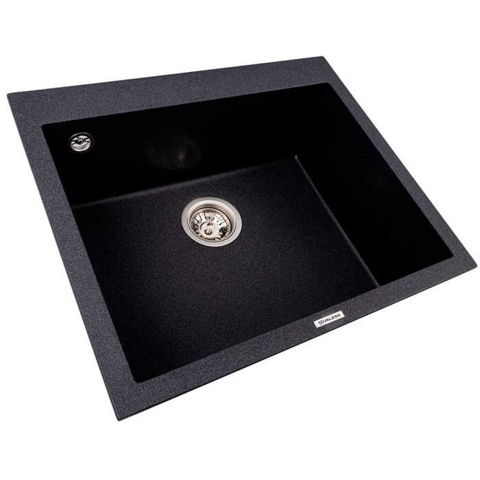 Valeso Davina 5750 карбон — простора кухонна гранітна мийка з матовою поверхнею