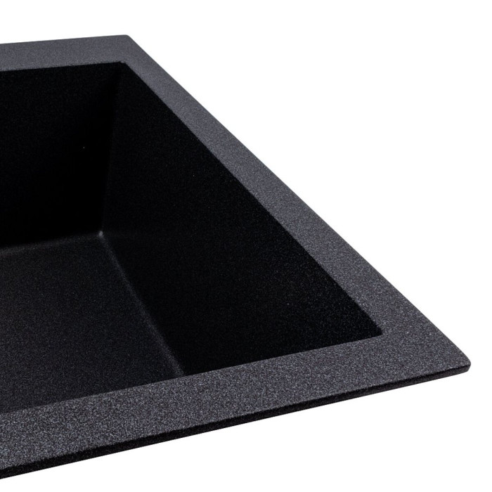 Valeso Davina 5750 карбон — простора кухонна гранітна мийка з матовою поверхнею