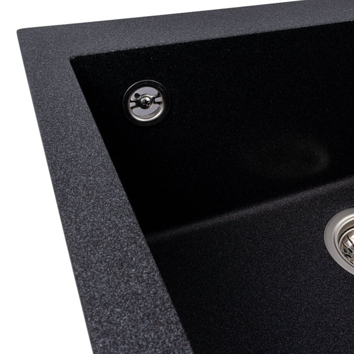 Valeso Davina 5750 карбон — простора кухонна гранітна мийка з матовою поверхнею
