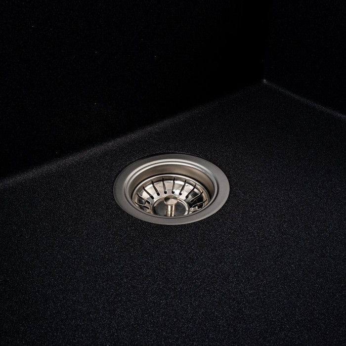 Valeso Davina 5750 карбон — простора кухонна гранітна мийка з матовою поверхнею