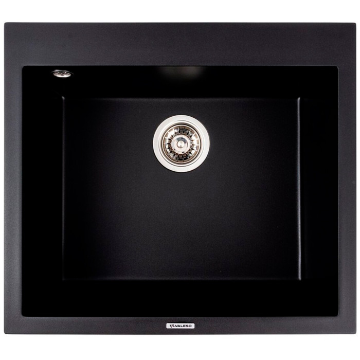 Valeso Davina 5750 Чорний — простора гранітна мийка з матовою поверхнею