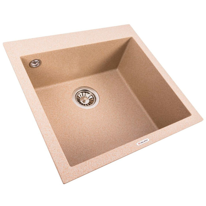 Valeso Davina 5750 сафарі — прямокутна гранітна кухонна мийка 57 см з глибокою чашею