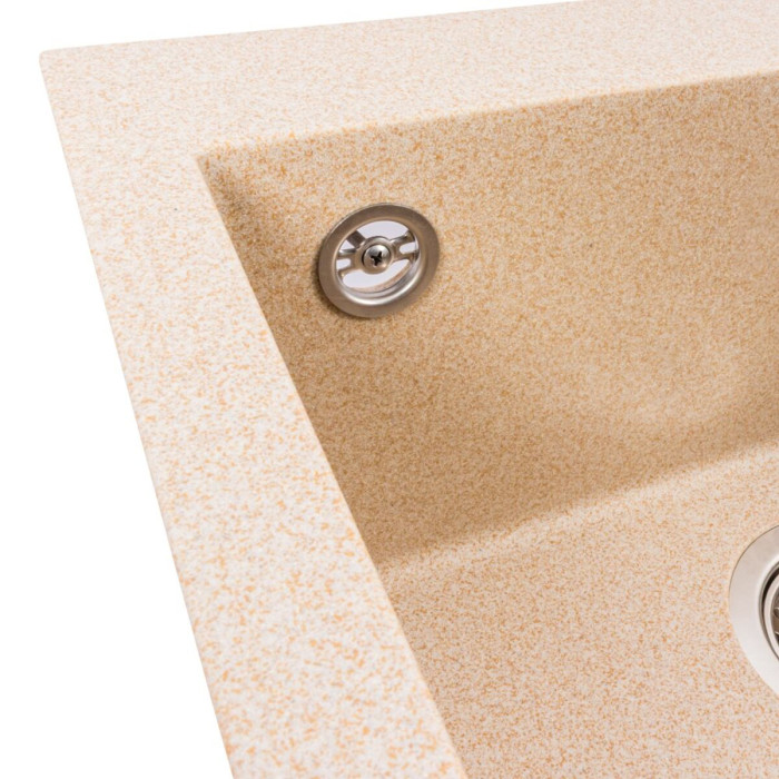 Valeso Davina 5750 сафарі — прямокутна гранітна кухонна мийка 57 см з глибокою чашею