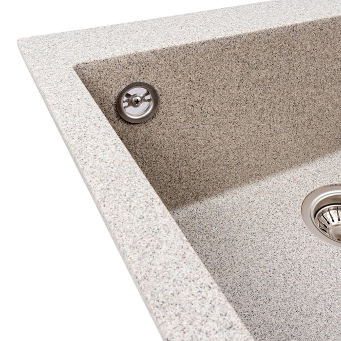 Valeso Davina 5750 Сірий — гранітна кухонна мийка 57 см з глибокою чашею