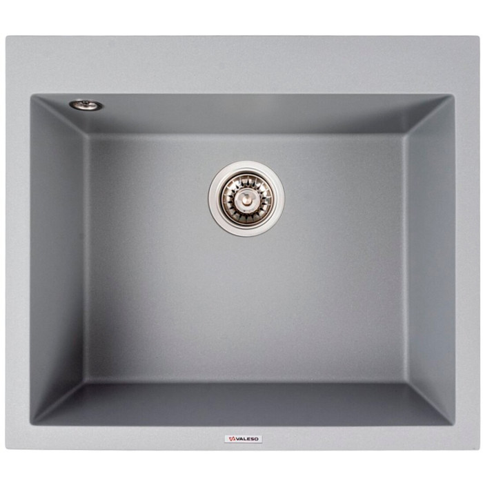 Valeso Davina 5750 сірий металік прямокутна на одну чашу — композитна кухонна мийка з глибокою чашею