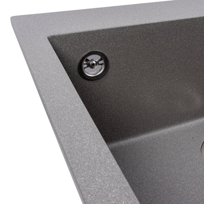 Valeso Davina 5750 сірий мусон — гранітна кухонна мийка 57 см з глибокою чашею