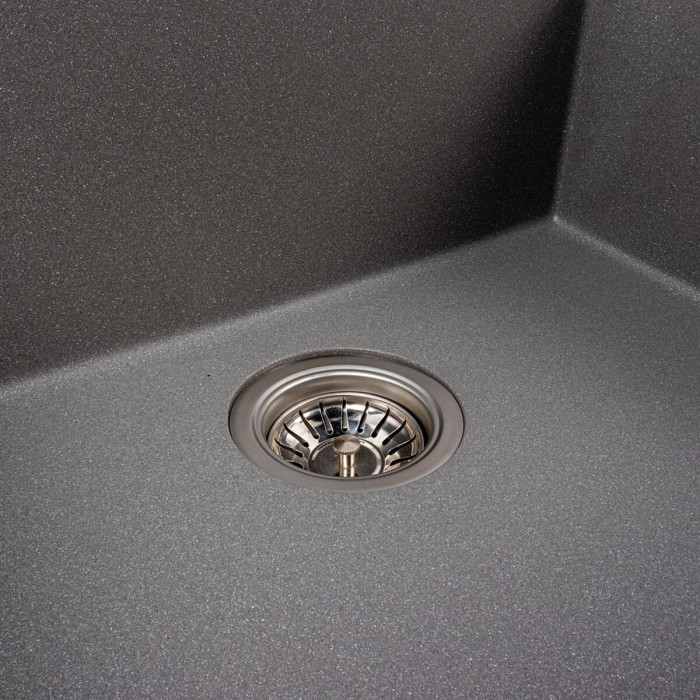 Valeso Davina 5750 сірий мусон — гранітна кухонна мийка 57 см з глибокою чашею