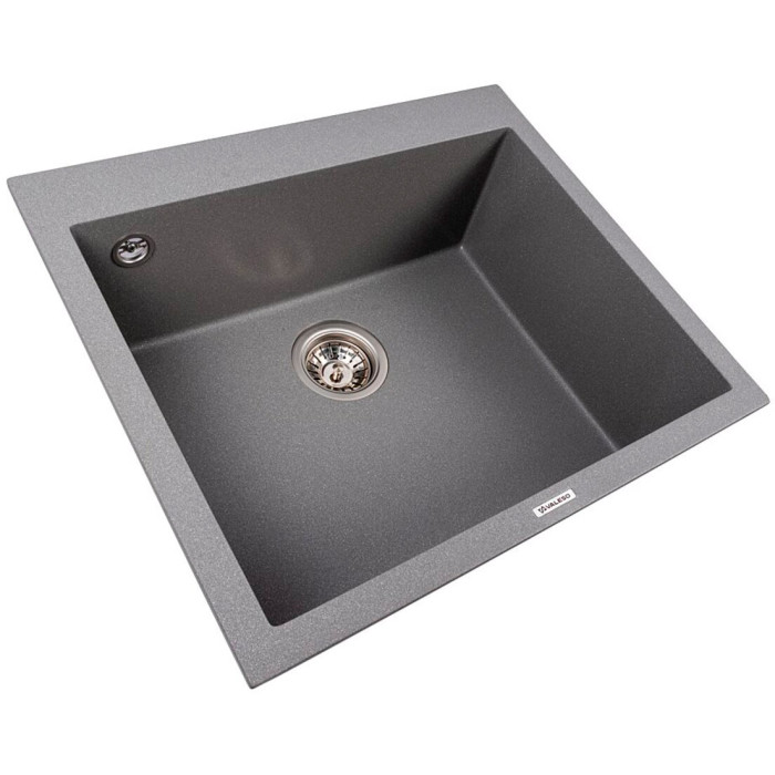 Valeso Davina 5750 сірий мусон — гранітна кухонна мийка 57 см з глибокою чашею
