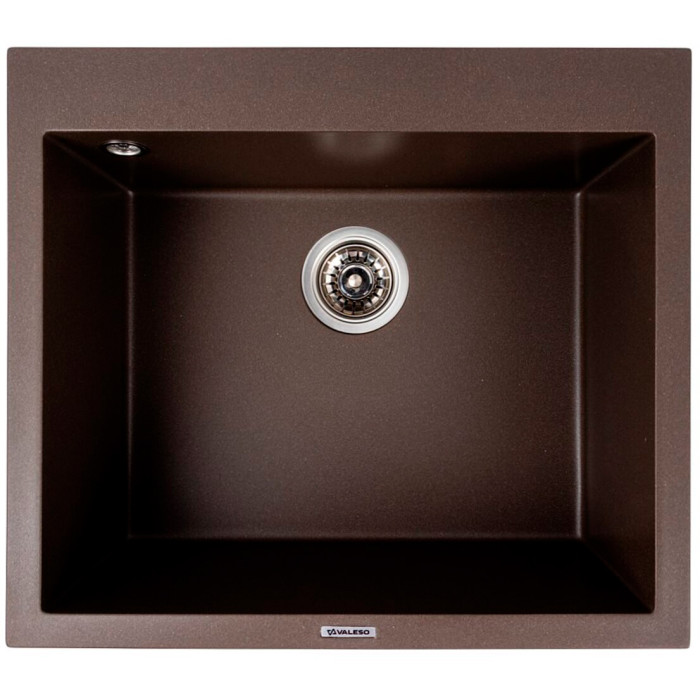 Глибока гранітна мийка-чаша Valeso Davina 5750 темна скеля з кварцового композиту