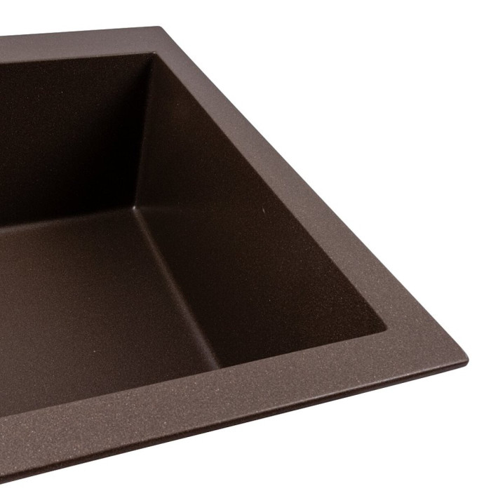 Глибока гранітна мийка-чаша Valeso Davina 5750 темна скеля з кварцового композиту