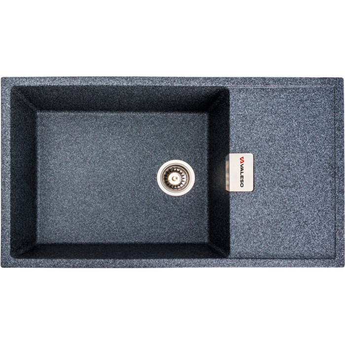 Valeso Diamond 8650 graphite — kitchen sink 860 mm composite matte