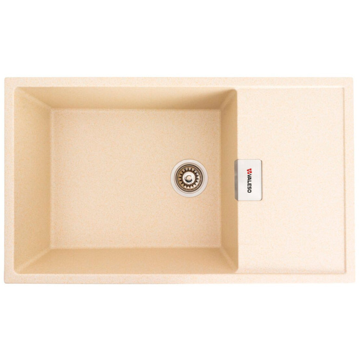 Valeso Diamond 8650 sand - flush-mount kitchen sink 86 cm rectangular