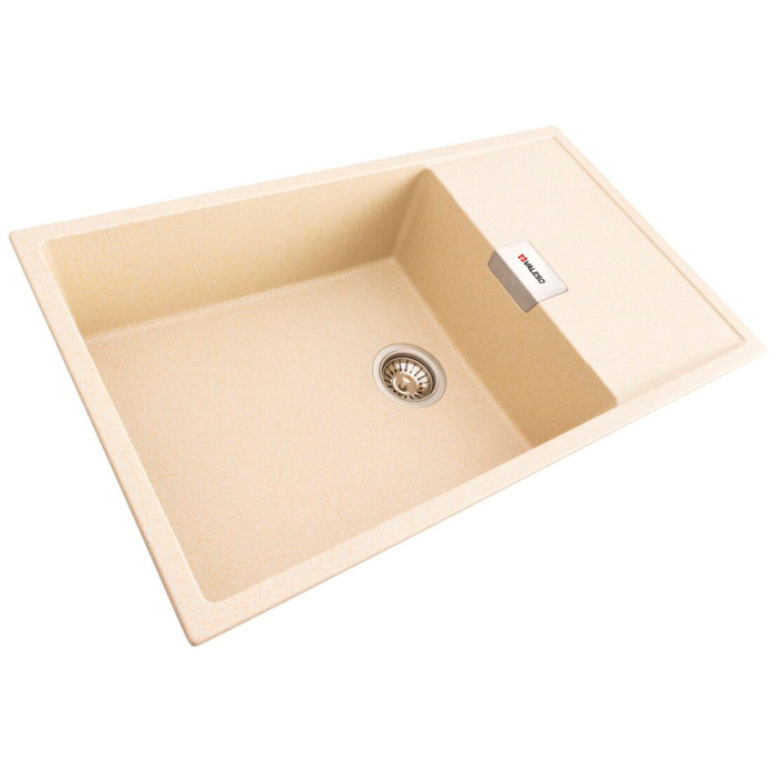 Valeso Diamond 8650 sand - flush-mount kitchen sink 86 cm rectangular