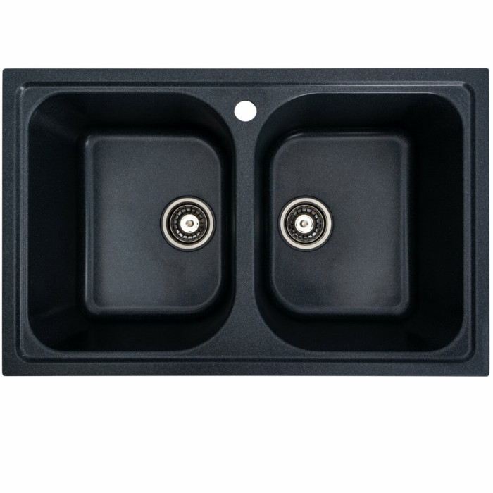 Valeso Equatoria 7950 anthracite|granite sink 79 by 50 cm with two large bowls for the kitchen