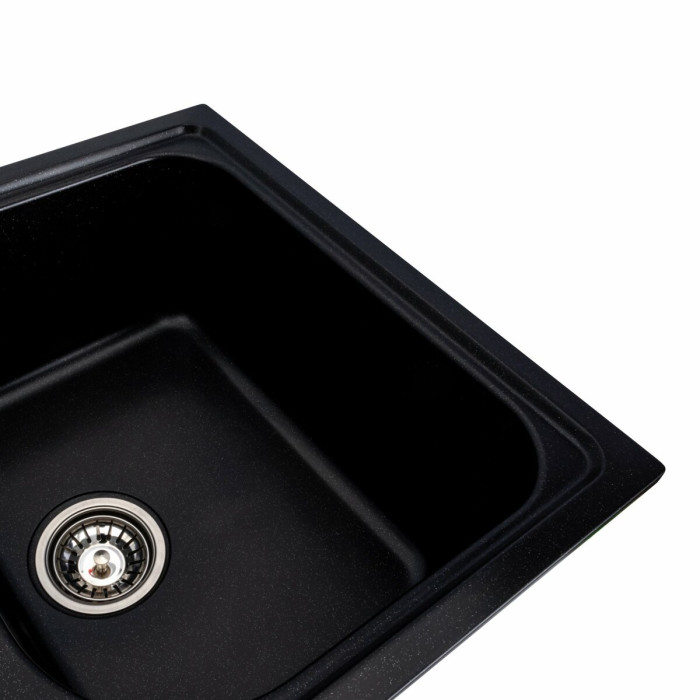 Valeso Equatoria 7950 Black Metallic - kitchen sink with two large bowls without a dish drying area; size 79 by 49 cm