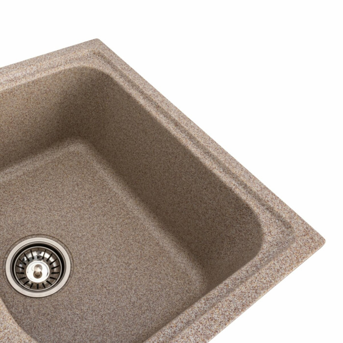 Valeso Equatoria 7950 Caramel - granite inset double-bowl kitchen sink; size 79 cm