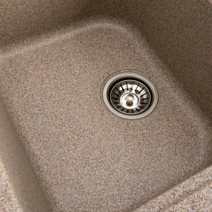 Valeso Equatoria 7950 Caramel - granite inset double-bowl kitchen sink; size 79 cm