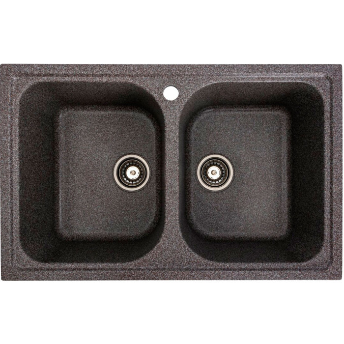 Valeso Equatoria 7950 Mix - double-bowl inset sink made of artificial stone in an original color scheme