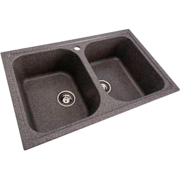 Valeso Equatoria 7950 Mix - double-bowl inset sink made of artificial stone in an original color scheme