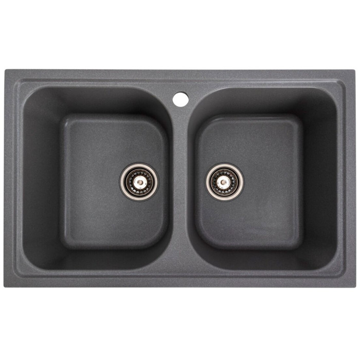 Valeso Equatoria 7950 gray monsoon - double granite sink 79 cm for kitchen