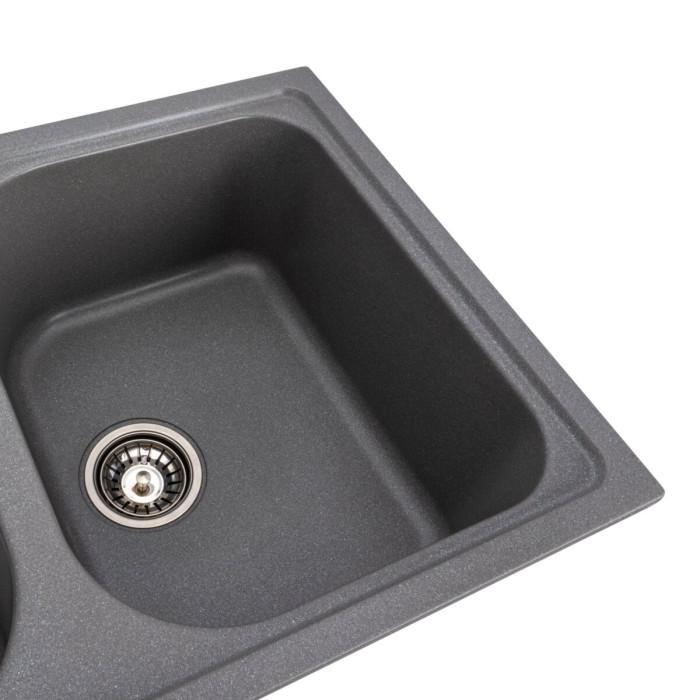 Valeso Equatoria 7950 gray monsoon - double granite sink 79 cm for kitchen