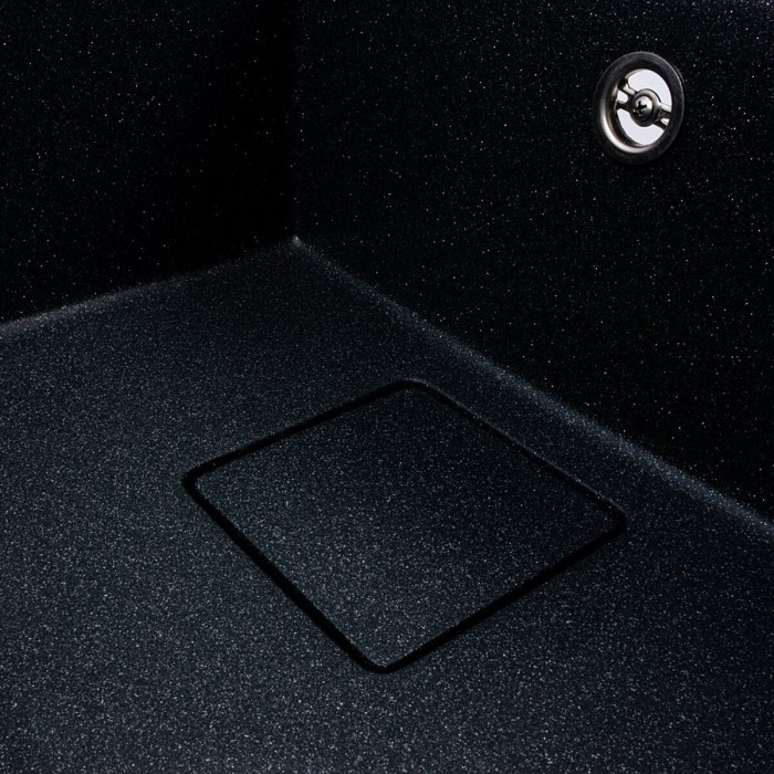 Кухонна гранітна мийка Valeso Esteris 6550 антрацит прямокутна з крилом