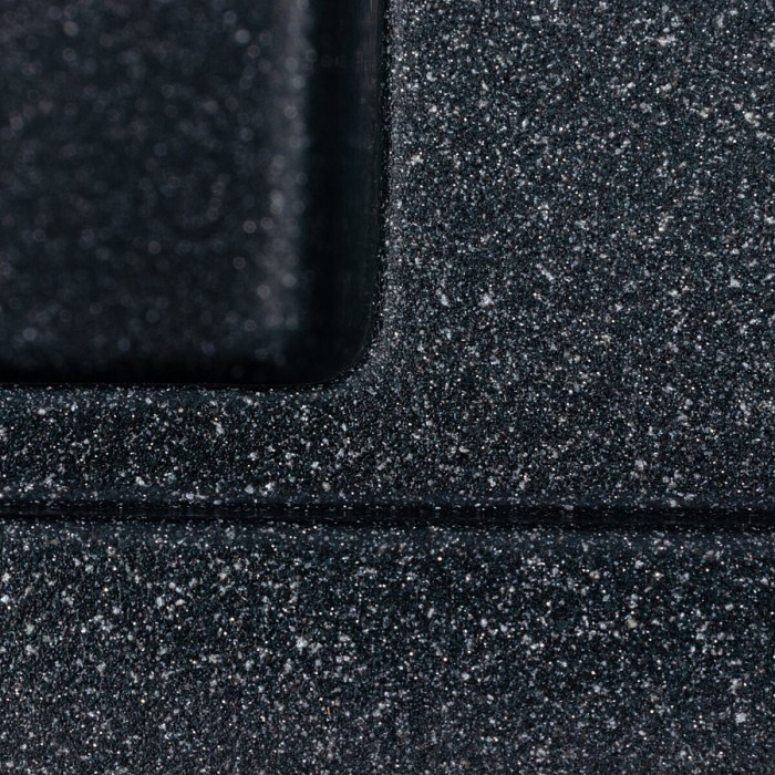 Кухонна гранітна мийка Valeso Esteris 6550 антрацит прямокутна з крилом