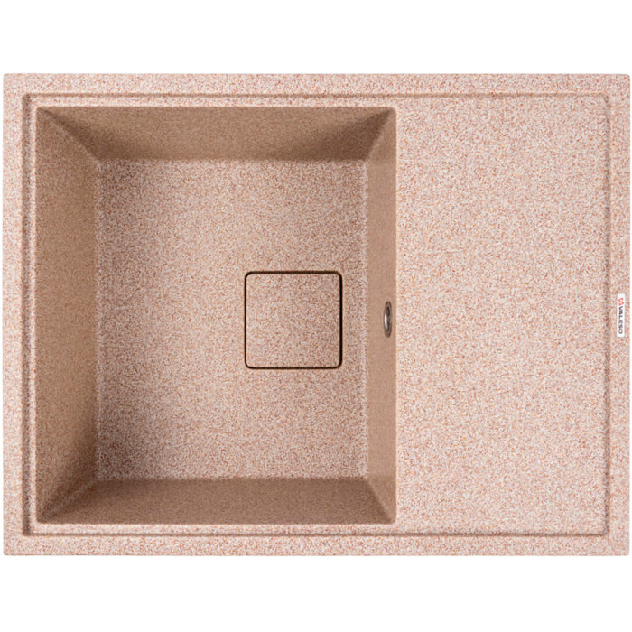 Valeso Esteris 6550 Caramel — stone kitchen sink 65 cm with drainboard