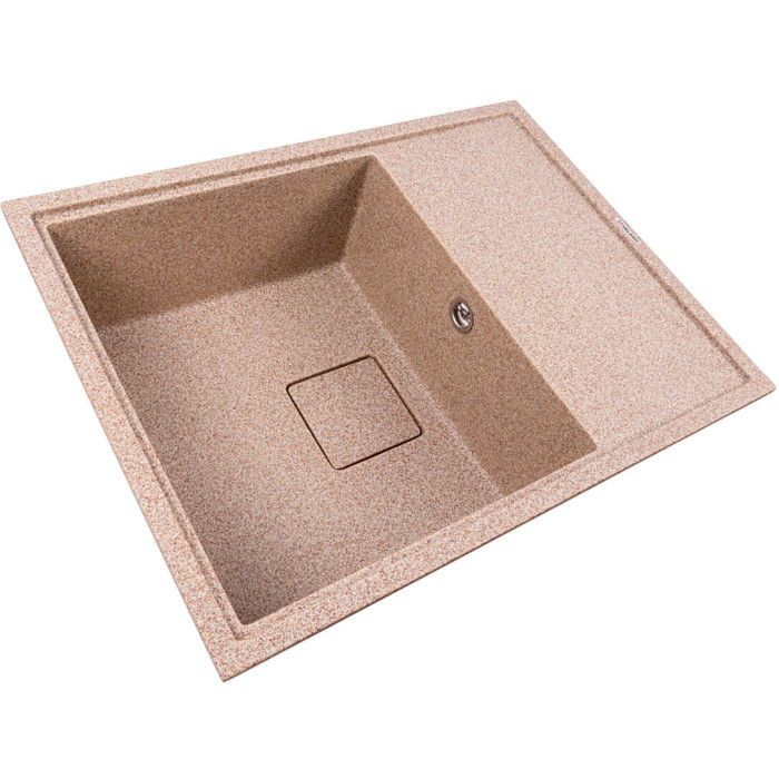 Valeso Esteris 6550 Caramel — stone kitchen sink 65 cm with drainboard