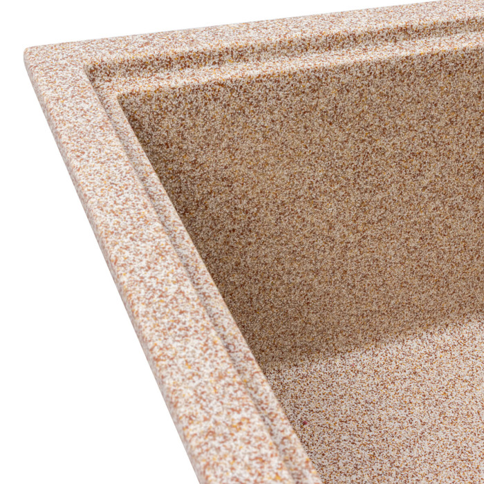 Valeso Esteris 6550 Caramel — stone kitchen sink 65 cm with drainboard