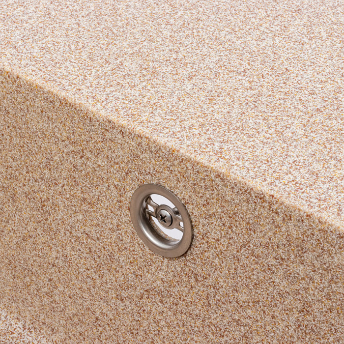 Valeso Esteris 6550 Caramel — stone kitchen sink 65 cm with drainboard