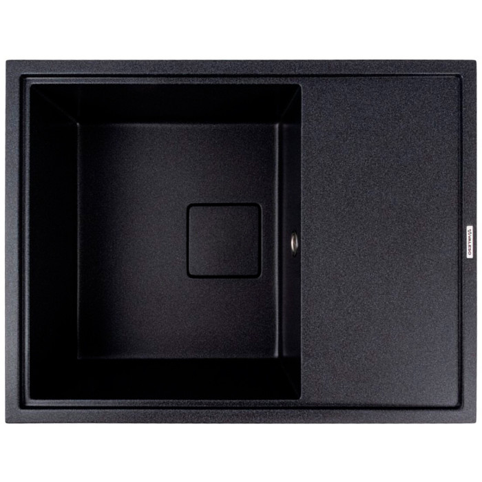 Valeso Esteris 6550 carbon — 65 cm rectangular stone sink with drainer