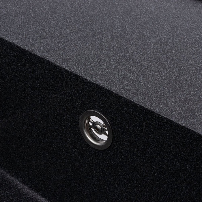 Valeso Esteris 6550 carbon — 65 cm rectangular stone sink with drainer