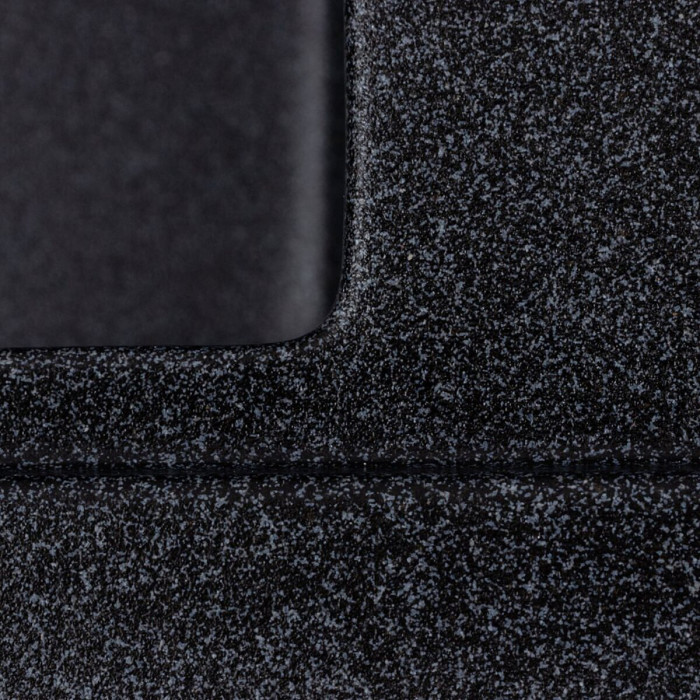 Valeso Esteris 6550 carbon — 65 cm rectangular stone sink with drainer