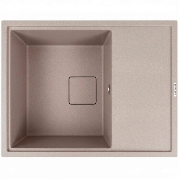 Кухонна гранітна мийка 65 см Valeso Esteris 6550 дюна з сушкою