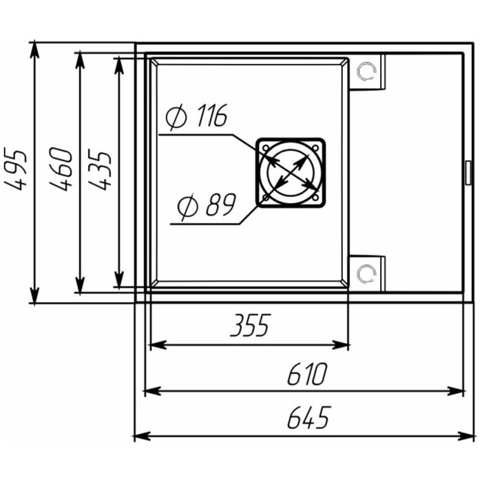 Кухонна гранітна мийка Valeso Esteris 6550 Гренадін з крилом та прихованим сливом