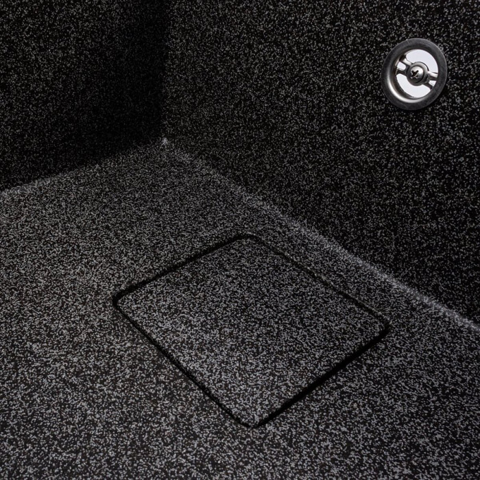 Valeso Esteris 6550 Graphite — 65 cm composite kitchen sink with drainer