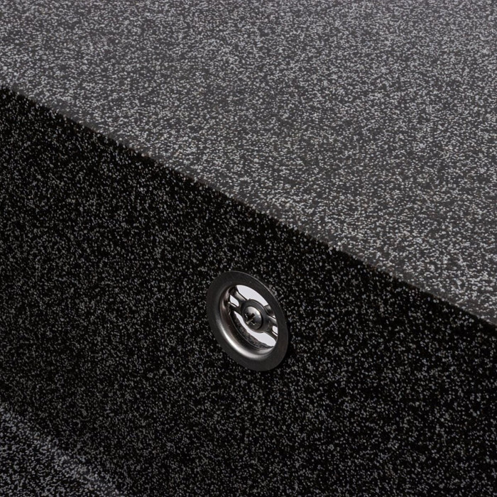 Valeso Esteris 6550 Graphite — 65 cm composite kitchen sink with drainer