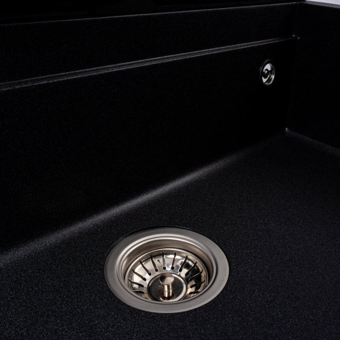 Valeso Evanora 7546 карбон - багатофункціональна мийка гранітна зі змішувачем і водоспадом