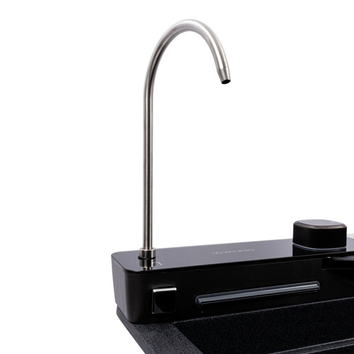 Valeso Evanora 7546 карбон - багатофункціональна мийка гранітна зі змішувачем і водоспадом