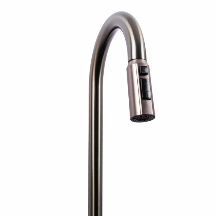 Valeso Evanora 7546 black — kitchen system with faucet, rinser, and filter tap