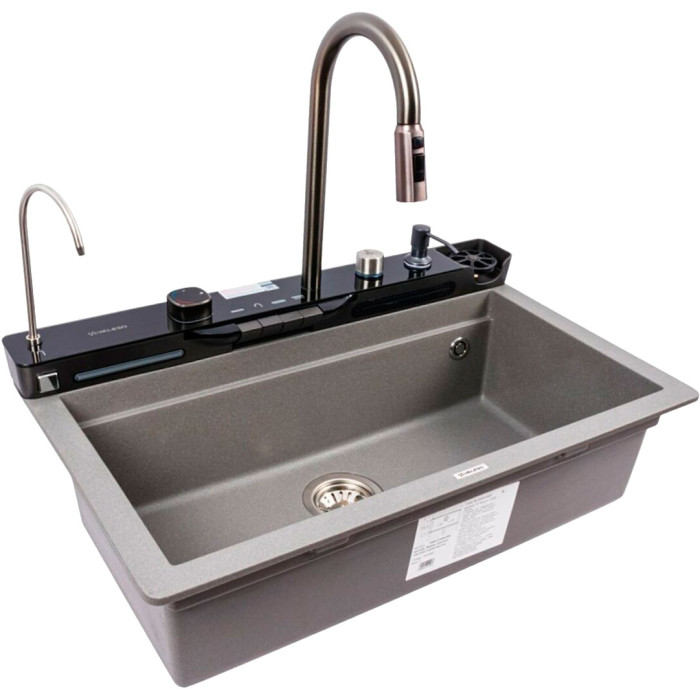 Valeso Evanora 7546 grey monsoon — a unique kitchen sink system with all essentials