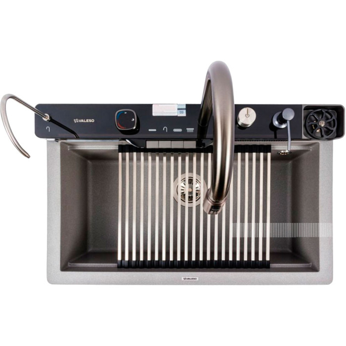 Valeso Evanora 7546 grey monsoon — a unique kitchen sink system with all essentials