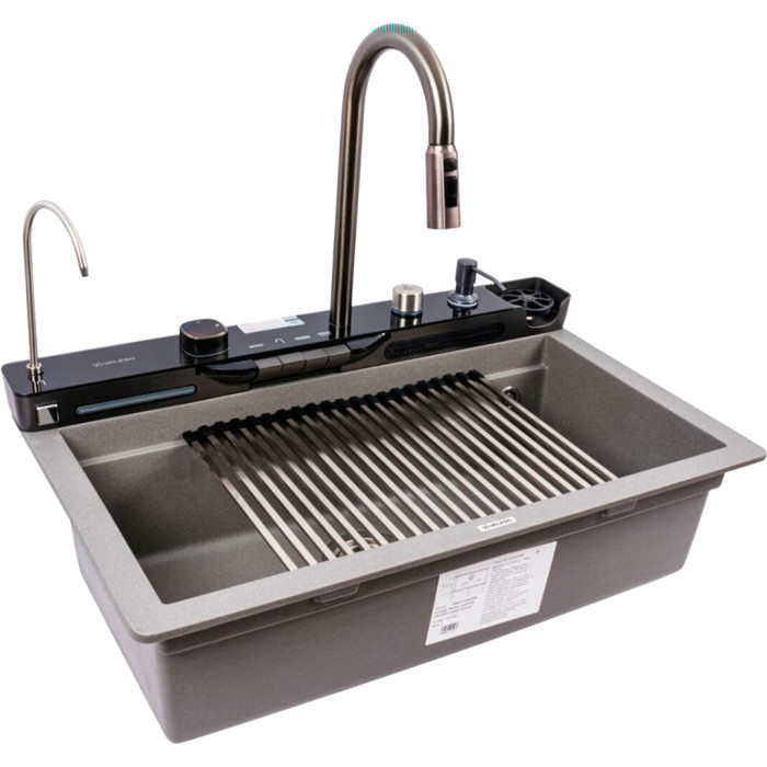 Valeso Evanora 7546 grey monsoon — a unique kitchen sink system with all essentials