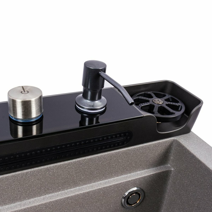 Valeso Evanora 7546 grey monsoon — a unique kitchen sink system with all essentials