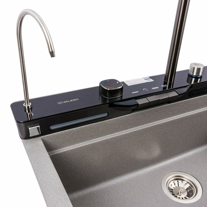 Valeso Evanora 7546 grey monsoon — a unique kitchen sink system with all essentials