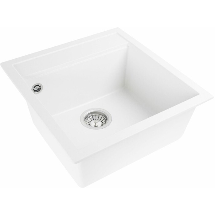 Valeso 5149 Fiesta snow white – compact bowl sink without a dish drying platform, 51 cm wide; bowl depth 19 cm
