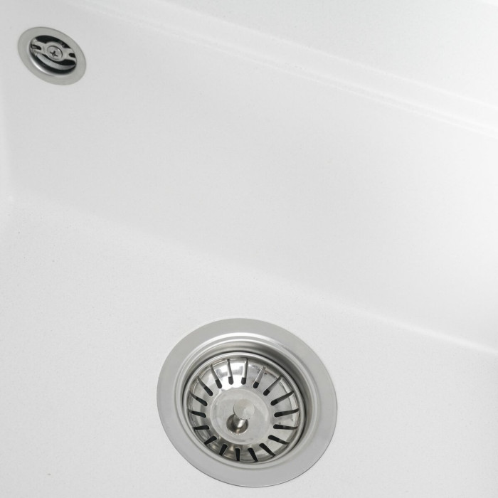 Valeso 5149 Fiesta snow white – compact bowl sink without a dish drying platform, 51 cm wide; bowl depth 19 cm